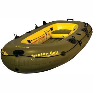 Airhead Angler Bay 4 Person Inflatable Fishing Boat Lake Pond Raft Float Airhead Angler Bay 4 Person Inflatable Fishing Boat Lake Pond Raft Float