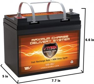 VMAXTANKS VMAX V35-857 12 Volt 35AH AGM Battery Marine Deep Cycle